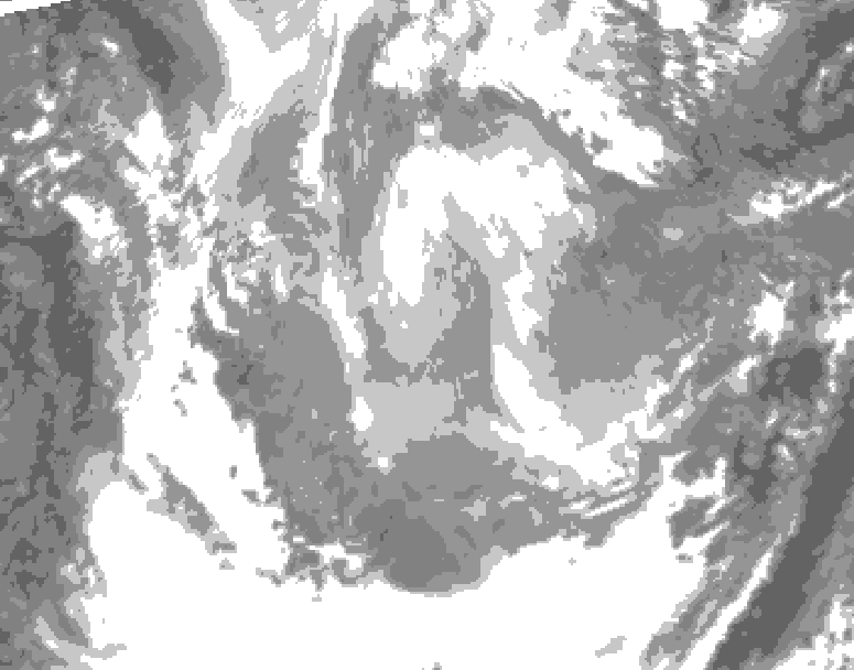 GDPS total cloud 096 hour forecast chart for Canada based on 2026/01/17 0000Z data