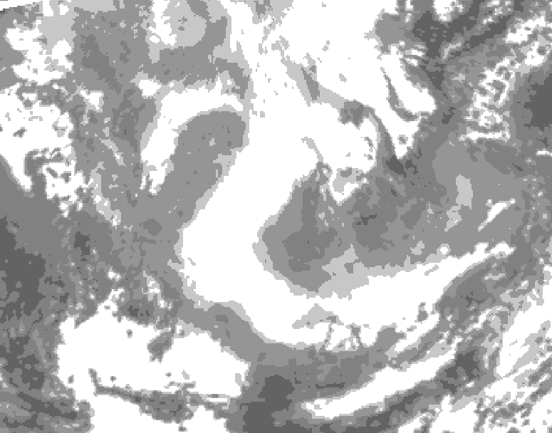 GDPS total cloud 192 hour forecast chart for Canada based on 2026/01/17 0000Z data