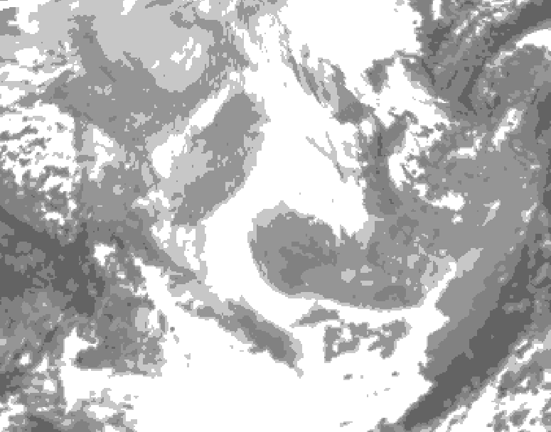 GDPS total cloud 216 hour forecast chart for Canada based on 2026/01/17 0000Z data
