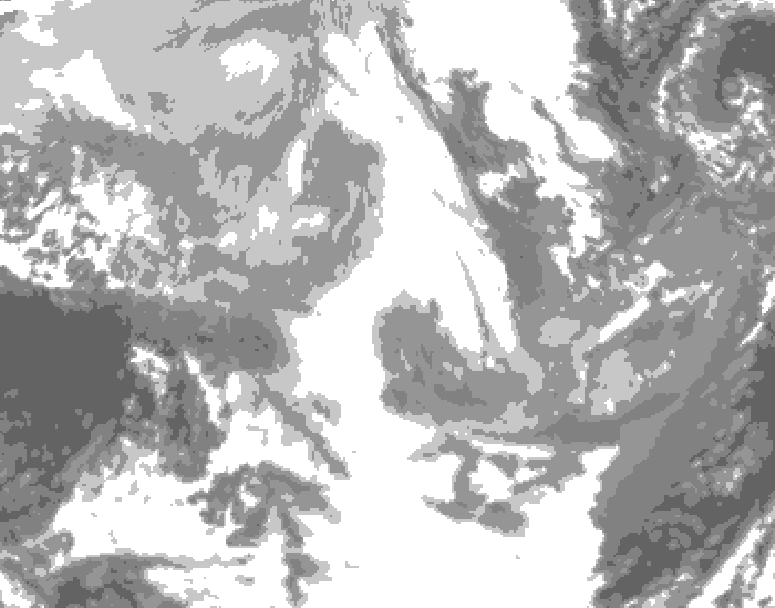 GDPS total cloud 228 hour forecast chart for Canada based on 2026/01/17 0000Z data