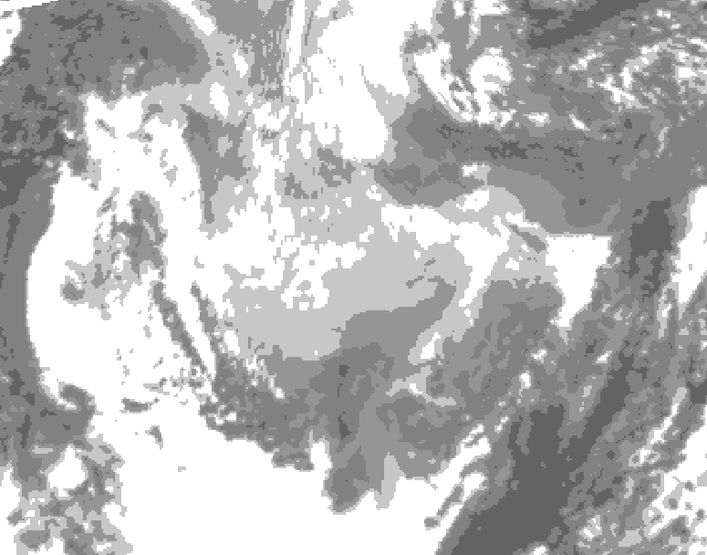 GDPS total cloud 024 hour forecast chart for Canada based on 2026/01/17 1200Z data