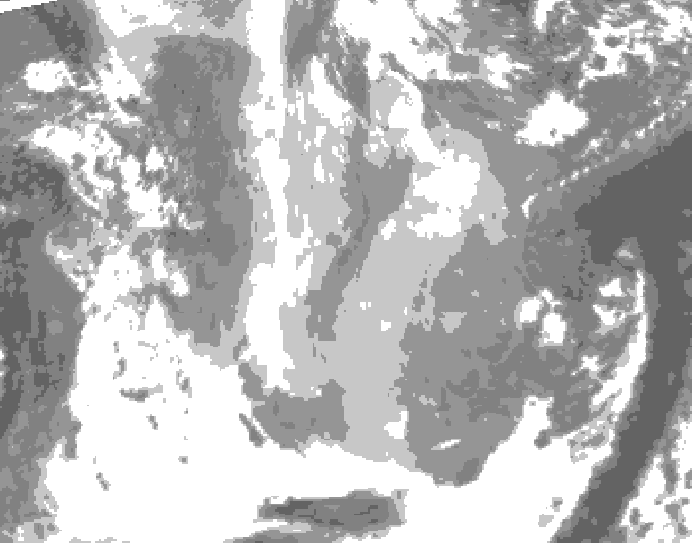 GDPS total cloud 054 hour forecast chart for Canada based on 2026/01/17 1200Z data