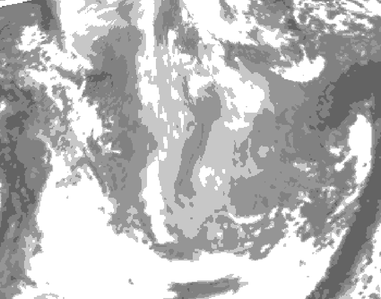 GDPS total cloud 060 hour forecast chart for Canada based on 2026/01/17 1200Z data