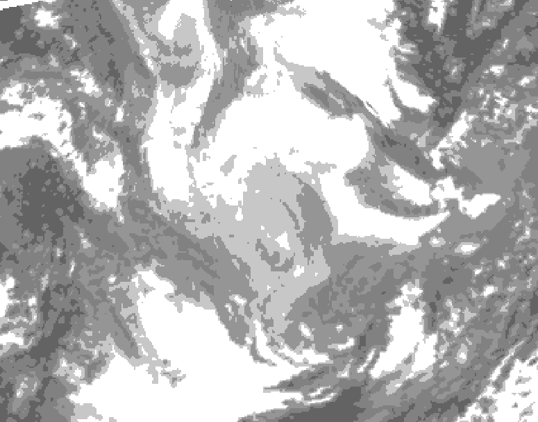 GDPS total cloud 114 hour forecast chart for Canada based on 2026/01/17 1200Z data