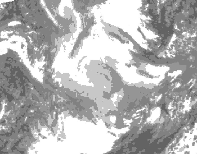 GDPS total cloud 120 hour forecast chart for Canada based on 2026/01/17 1200Z data