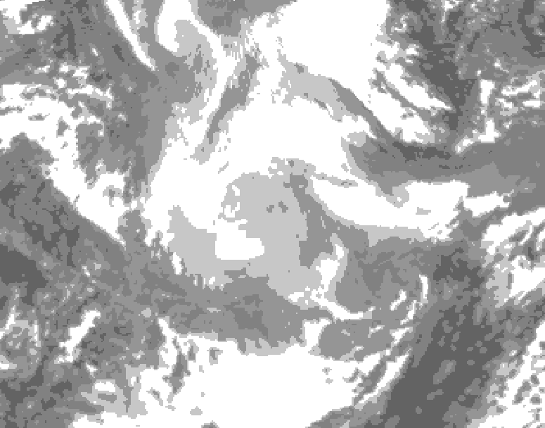 GDPS total cloud 126 hour forecast chart for Canada based on 2026/01/17 1200Z data