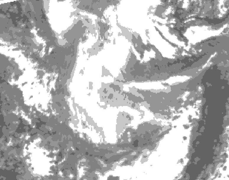 GDPS total cloud 144 hour forecast chart for Canada based on 2026/01/17 1200Z data