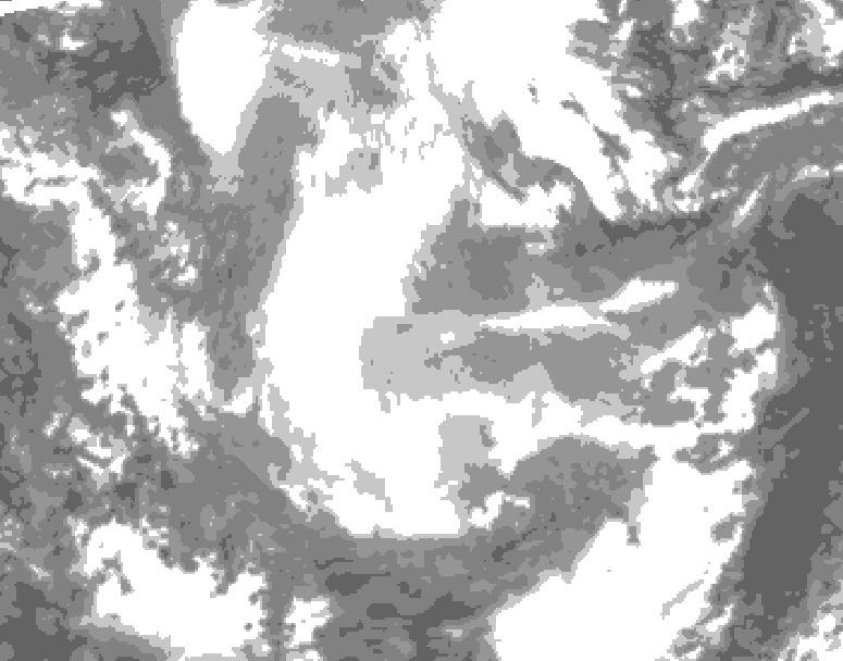 GDPS total cloud 150 hour forecast chart for Canada based on 2026/01/17 1200Z data