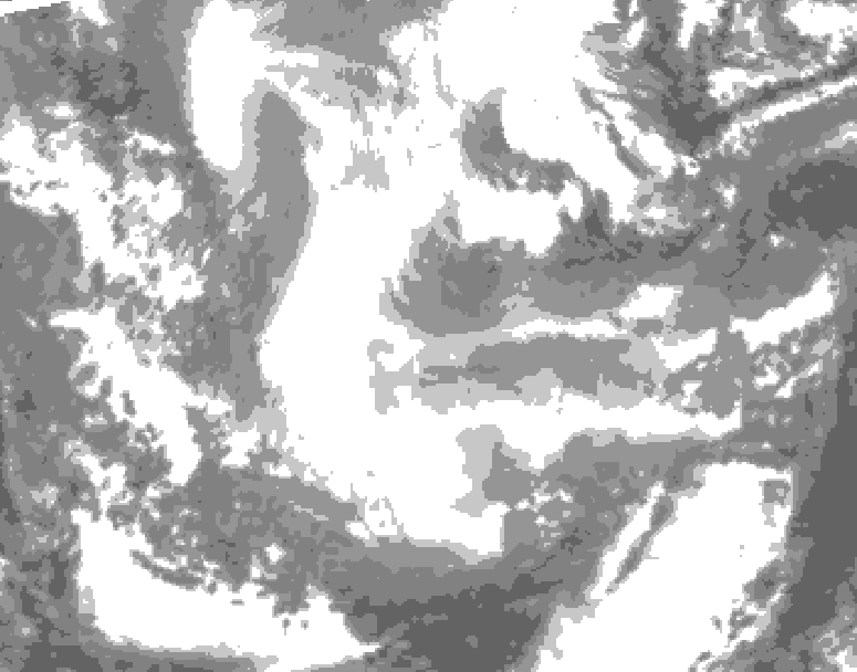 GDPS total cloud 156 hour forecast chart for Canada based on 2026/01/17 1200Z data