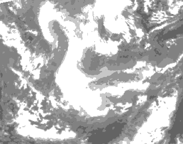 GDPS total cloud 162 hour forecast chart for Canada based on 2026/01/17 1200Z data