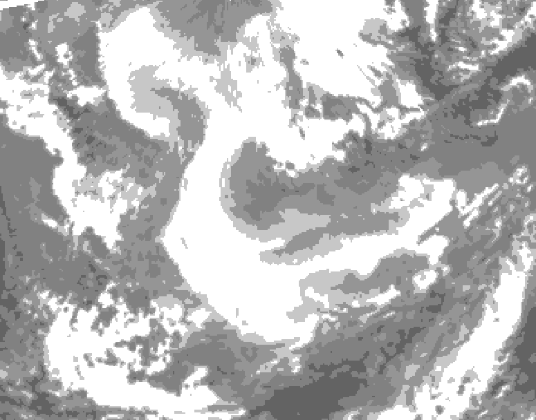 GDPS total cloud 168 hour forecast chart for Canada based on 2026/01/17 1200Z data