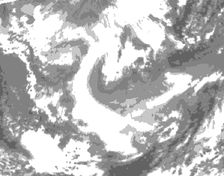 GDPS total cloud 180 hour forecast chart for Canada based on 2026/01/17 1200Z data