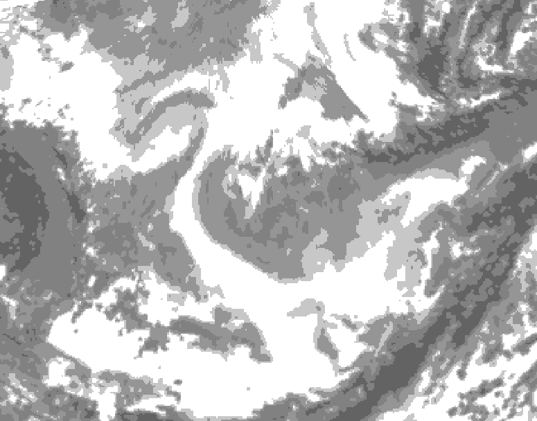 GDPS total cloud 192 hour forecast chart for Canada based on 2026/01/17 1200Z data