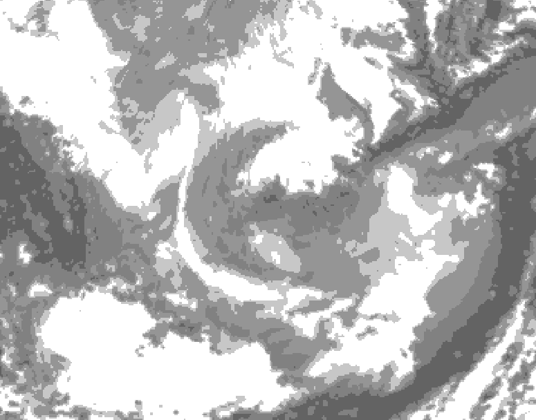 GDPS total cloud 210 hour forecast chart for Canada based on 2026/01/17 1200Z data