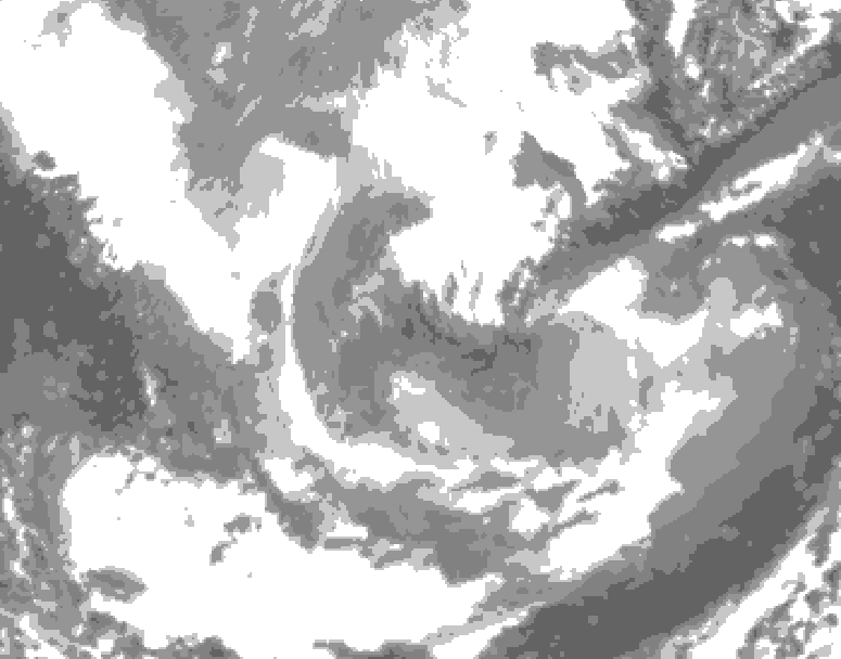 GDPS total cloud 216 hour forecast chart for Canada based on 2026/01/17 1200Z data