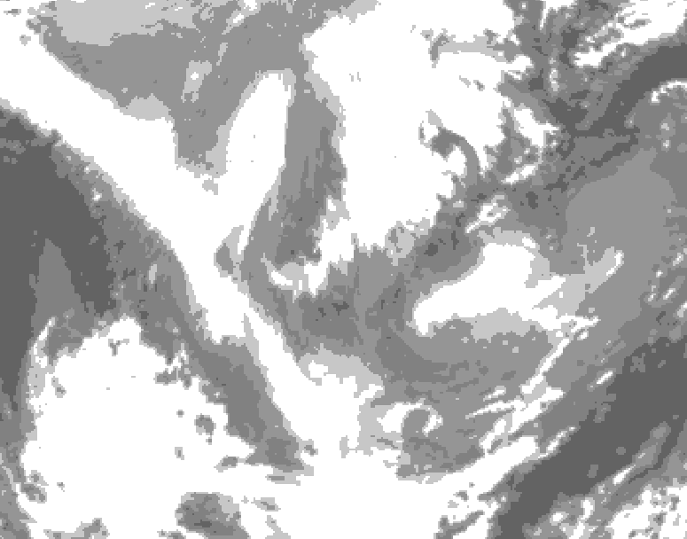 GDPS total cloud 234 hour forecast chart for Canada based on 2026/01/17 1200Z data