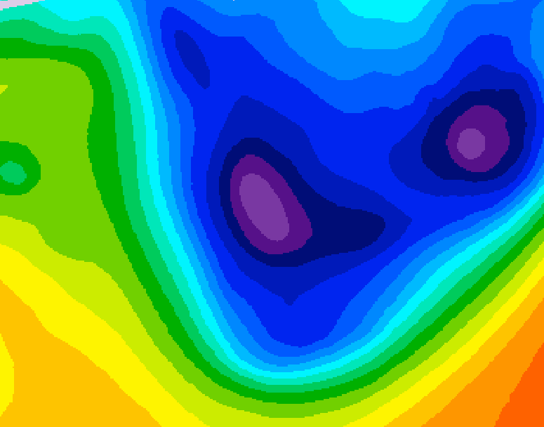 GDPS 500 millibar geopotential height 096 hour forecast chart for Canada based on 2026/01/18 0000Z data