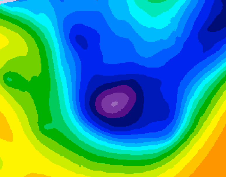 GDPS 500 millibar geopotential height 120 hour forecast chart for Canada based on 2026/01/18 0000Z data