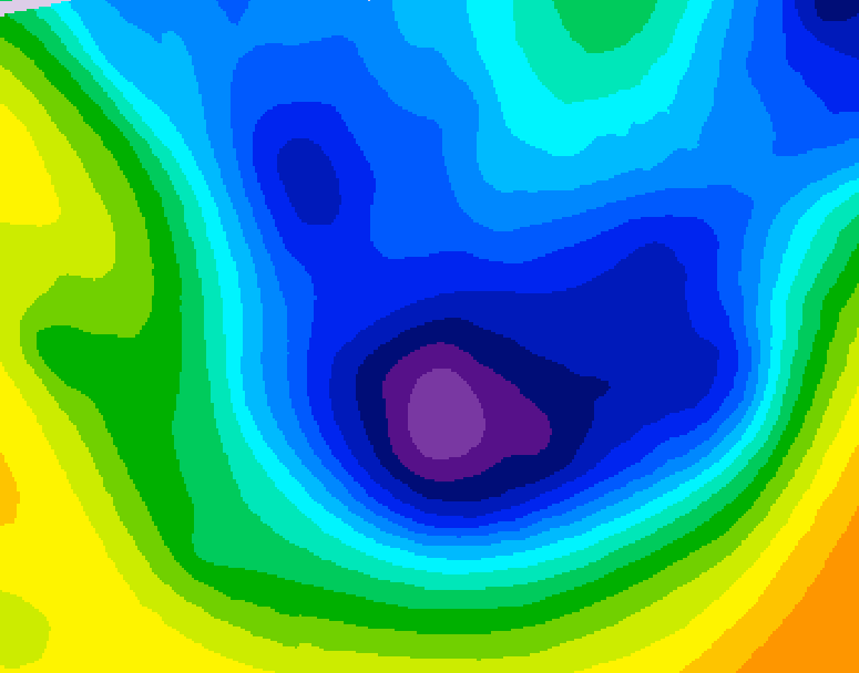 GDPS 500 millibar geopotential height 132 hour forecast chart for Canada based on 2026/01/18 0000Z data