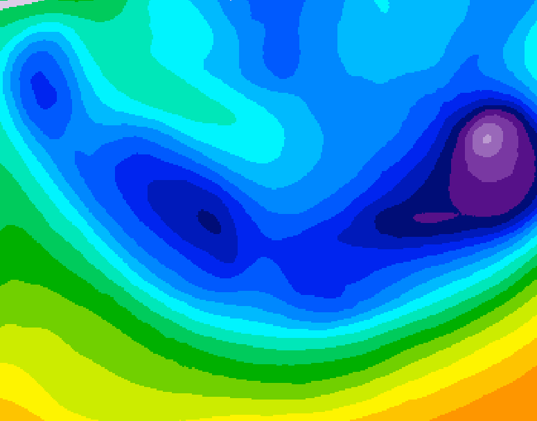 GDPS 500 millibar geopotential height 216 hour forecast chart for Canada based on 2026/01/18 0000Z data