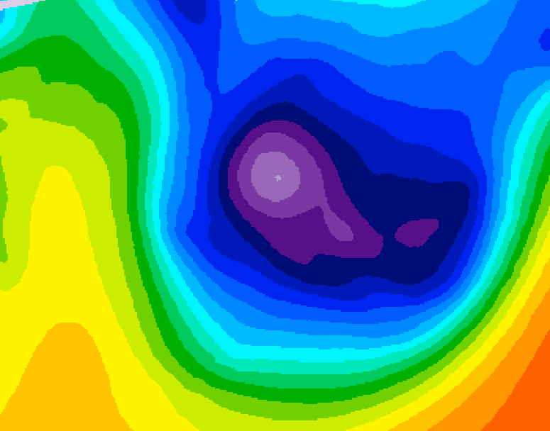 GDPS 500 millibar geopotential height 060 hour forecast chart for Canada based on 2026/01/18 1200Z data