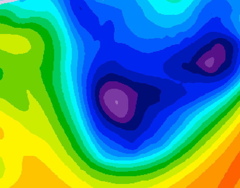 GDPS 500 millibar geopotential height 084 hour forecast chart for Canada based on 2026/01/18 1200Z data