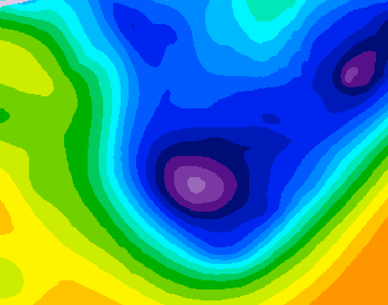 GDPS 500 millibar geopotential height 096 hour forecast chart for Canada based on 2026/01/18 1200Z data