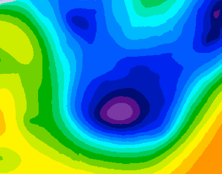 GDPS 500 millibar geopotential height 108 hour forecast chart for Canada based on 2026/01/18 1200Z data