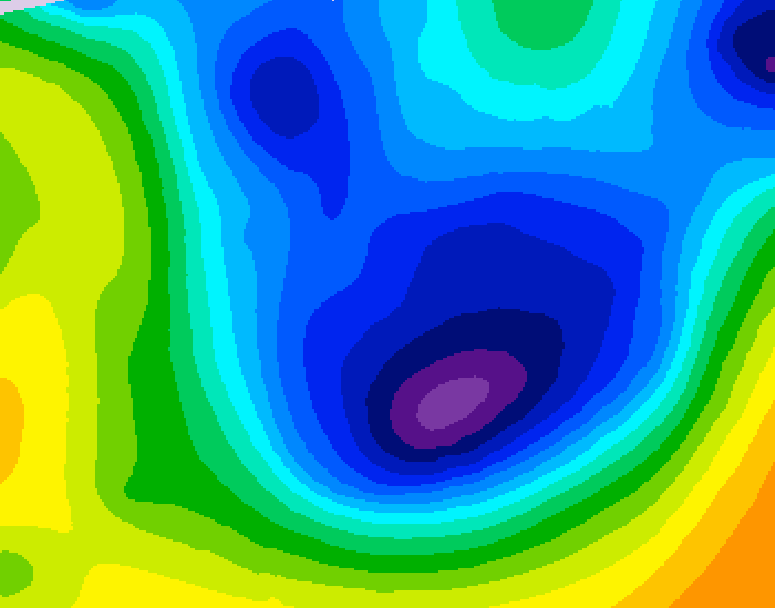 GDPS 500 millibar geopotential height 120 hour forecast chart for Canada based on 2026/01/18 1200Z data