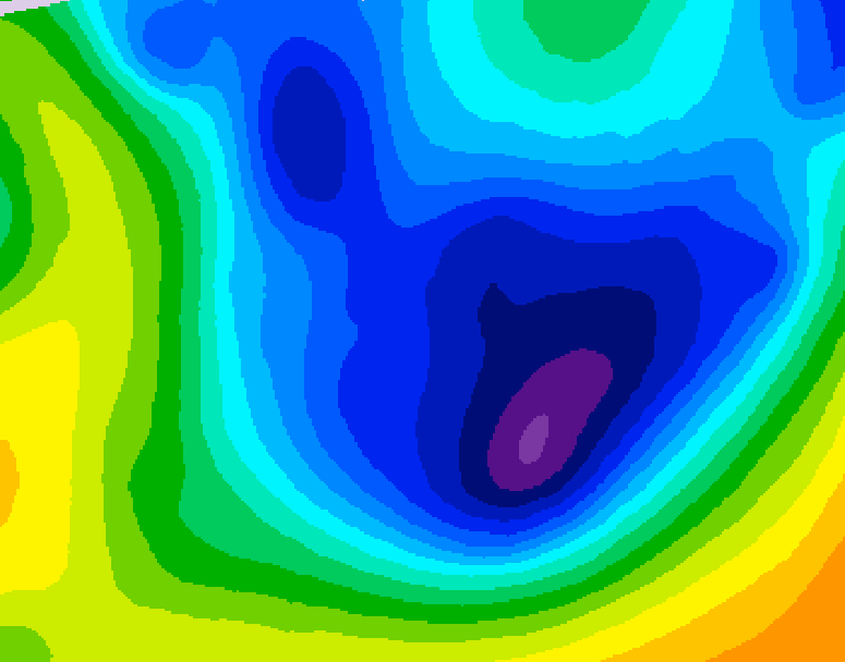 GDPS 500 millibar geopotential height 132 hour forecast chart for Canada based on 2026/01/18 1200Z data