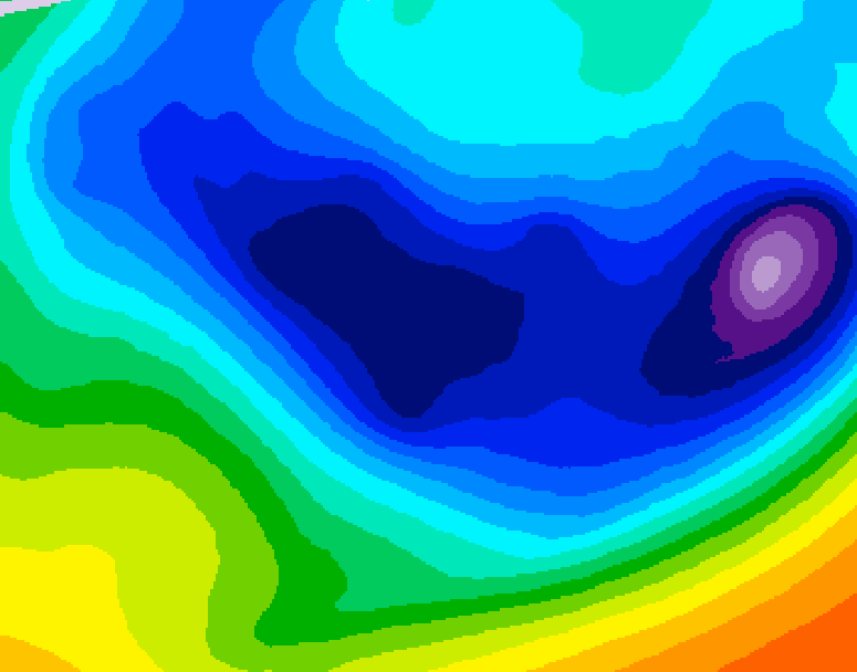 GDPS 500 millibar geopotential height 180 hour forecast chart for Canada based on 2026/01/18 1200Z data