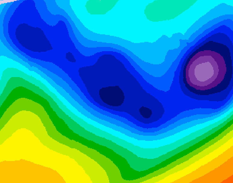 GDPS 500 millibar geopotential height 204 hour forecast chart for Canada based on 2026/01/18 1200Z data