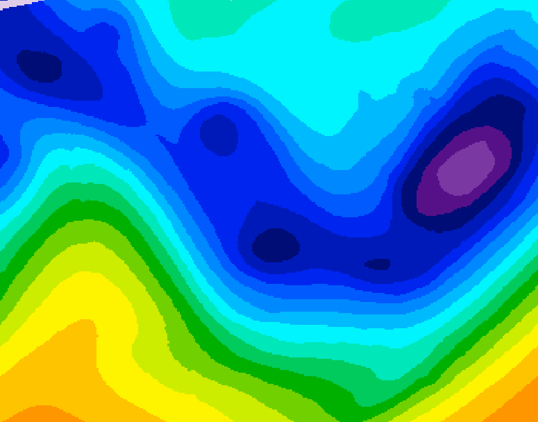 GDPS 500 millibar geopotential height 216 hour forecast chart for Canada based on 2026/01/18 1200Z data