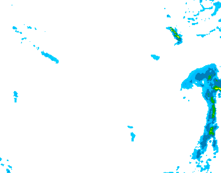 GDPS precipitation 132 hour forecast chart for Canada based on 2026/01/18 0000Z data