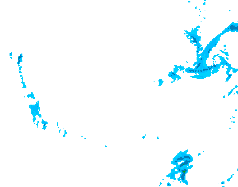 GDPS precipitation 216 hour forecast chart for Canada based on 2026/01/18 0000Z data