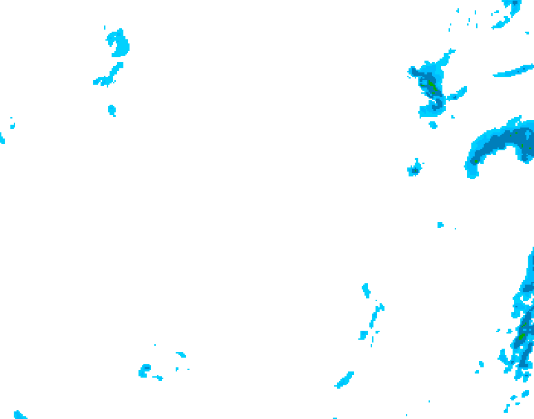 GDPS precipitation 132 hour forecast chart for Canada based on 2026/01/18 1200Z data