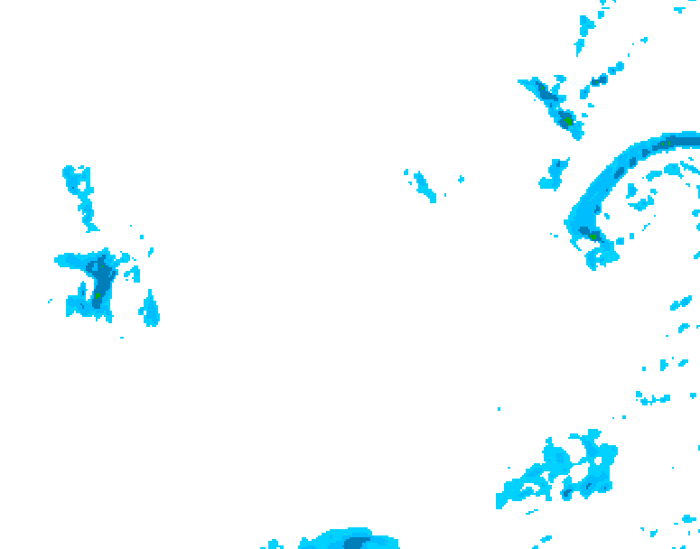 GDPS precipitation 180 hour forecast chart for Canada based on 2026/01/18 1200Z data