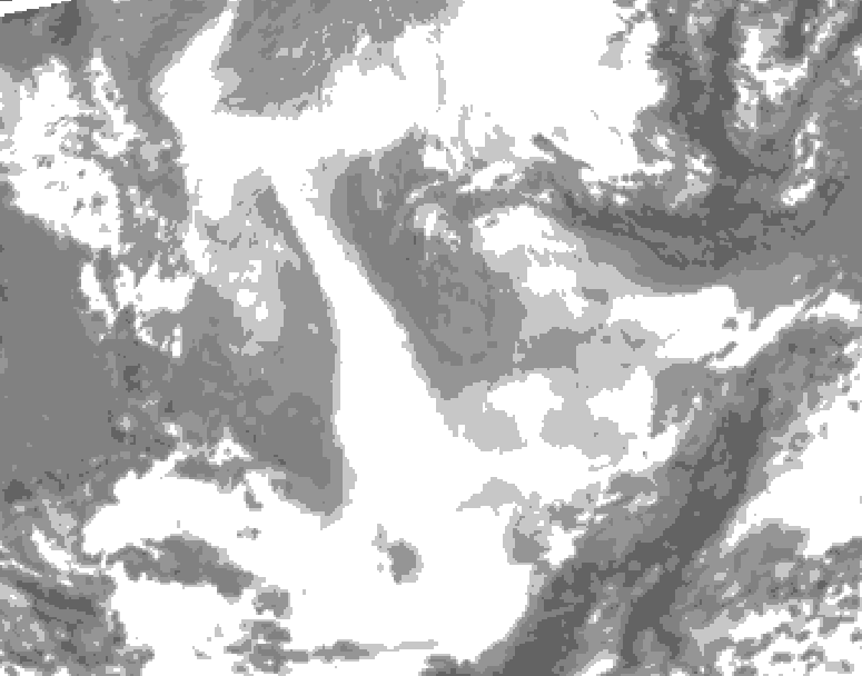 GDPS total cloud 168 hour forecast chart for Canada based on 2026/01/18 0000Z data