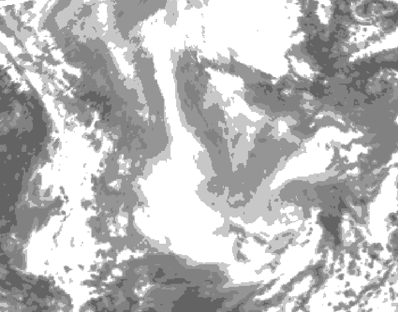 GDPS total cloud 144 hour forecast chart for Canada based on 2026/01/18 1200Z data