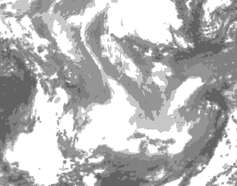 GDPS total cloud 156 hour forecast chart for Canada based on 2026/01/18 1200Z data
