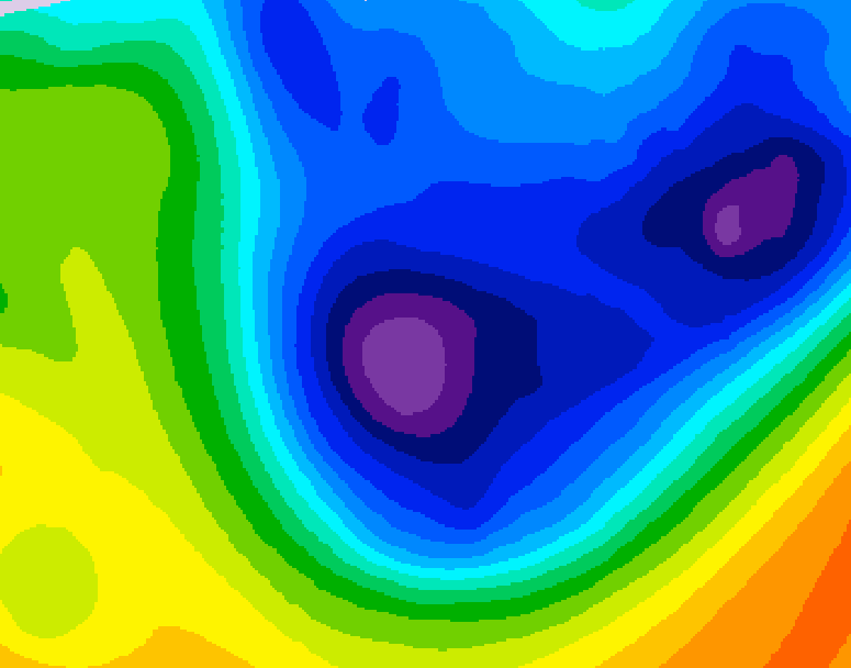 GDPS 500 millibar geopotential height 072 hour forecast chart for Canada based on 2026/01/19 0000Z data