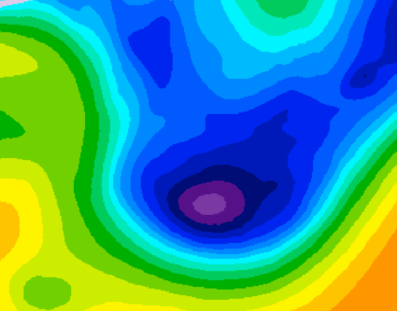 GDPS 500 millibar geopotential height 096 hour forecast chart for Canada based on 2026/01/19 0000Z data