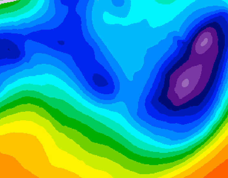 GDPS 500 millibar geopotential height 180 hour forecast chart for Canada based on 2026/01/19 0000Z data