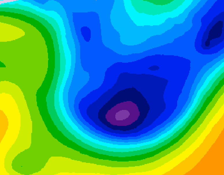 GDPS 500 millibar geopotential height 084 hour forecast chart for Canada based on 2026/01/19 1200Z data