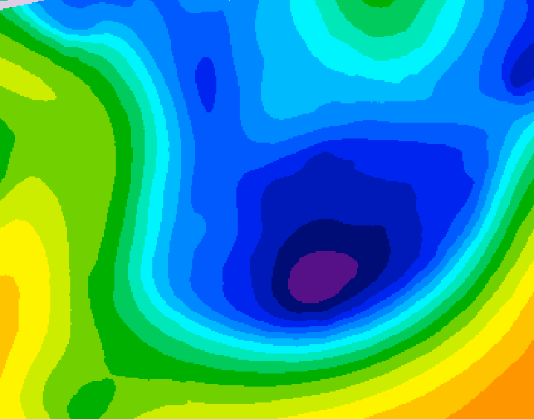 GDPS 500 millibar geopotential height 096 hour forecast chart for Canada based on 2026/01/19 1200Z data