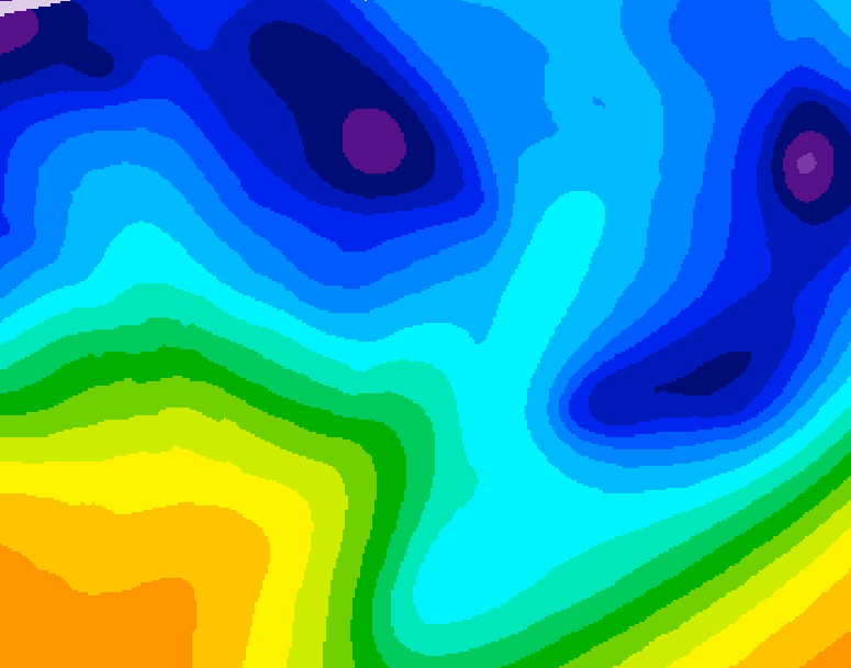 GDPS 500 millibar geopotential height 222 hour forecast chart for Canada based on 2026/01/19 1200Z data
