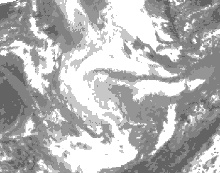 GDPS total cloud 084 hour forecast chart for Canada based on 2026/01/19 0000Z data