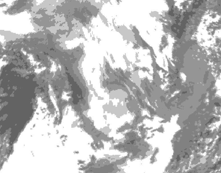 GDPS total cloud 204 hour forecast chart for Canada based on 2026/01/19 0000Z data