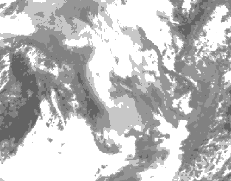 GDPS total cloud 210 hour forecast chart for Canada based on 2026/01/19 0000Z data