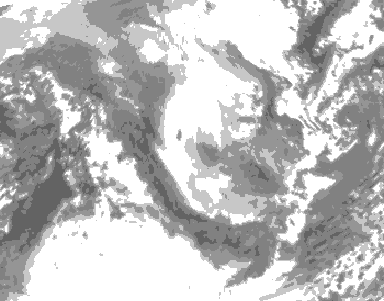 GDPS total cloud 228 hour forecast chart for Canada based on 2026/01/19 0000Z data